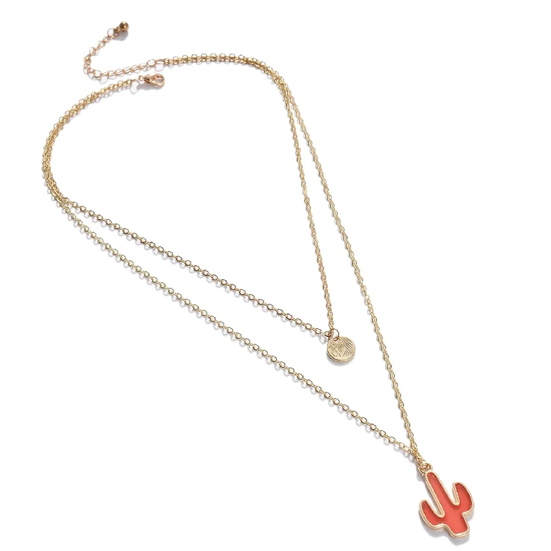 Red Gold-plated Necklace