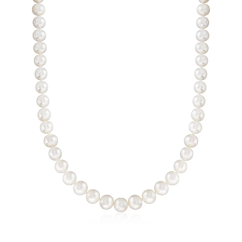 Ross-Simons 10-11mm Cultured Pearl Necklace With 14kt Yellow Gold