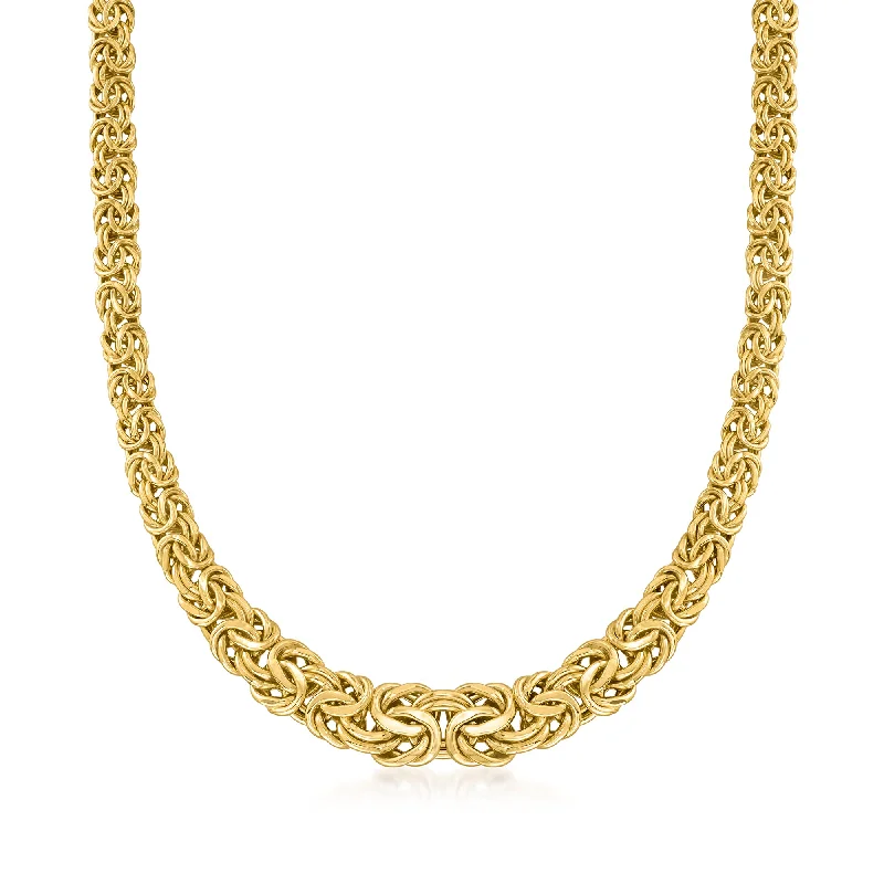 Get The Best Deals On Timeless Jewelry Pieces Ross-Simons 14kt Yellow Gold Graduated Byzantine Necklace