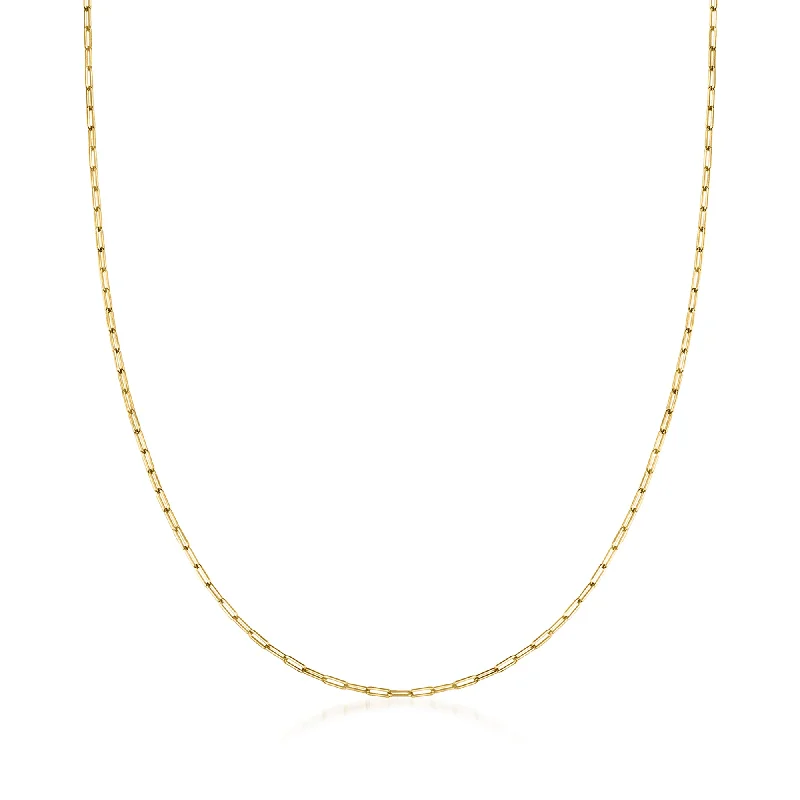 Your Perfect Accessory At The Perfect Price Ross-Simons 14kt Yellow Gold Paper Clip Link Necklace