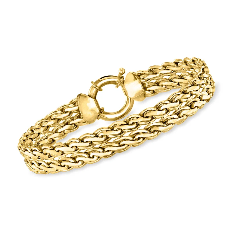 Ross-Simons 18kt Yellow Gold Cestina-Link Bracelet