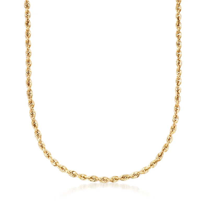 Ross-Simons 5.5mm 14kt Yellow Gold Rope Chain Necklace