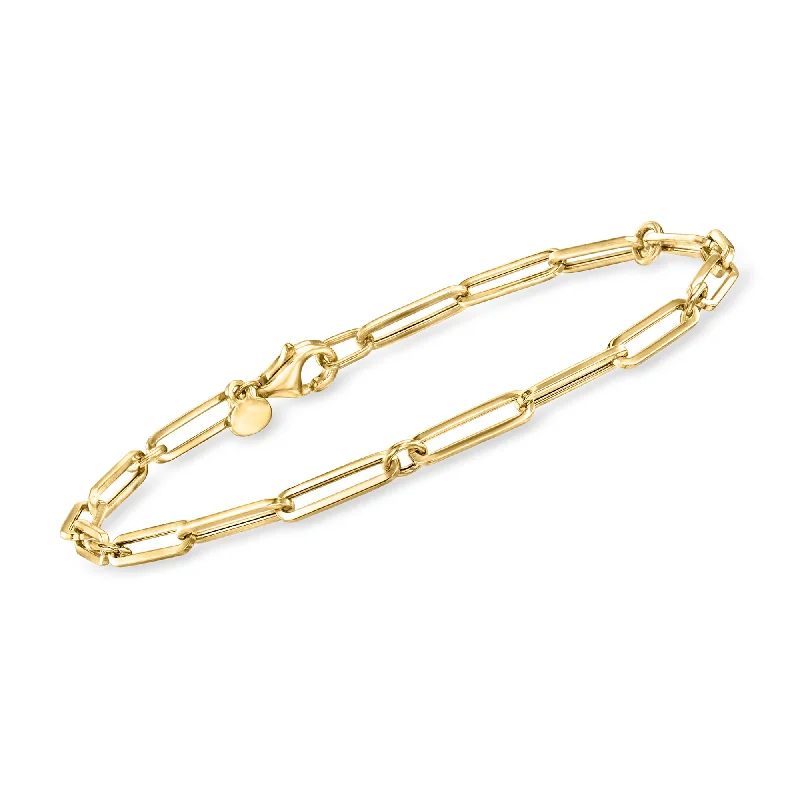 Ross-Simons Italian 18kt Yellow Gold Paper Clip Link Bracelet