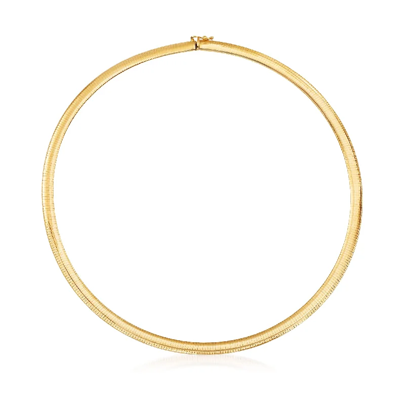 Versatile Layering Jewelry For Effortless Chic Ross-Simons Italian 6mm 14kt Yellow Gold Omega Necklace