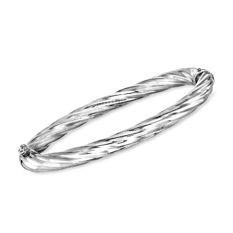 Ross-Simons Italian 6mm Sterling Silver Twisted Bangle Bracelet