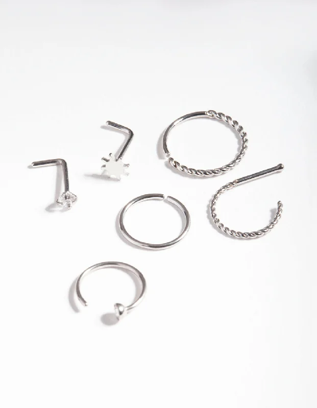 Surgical Steel Sun Twist Nose Jewellery Pack