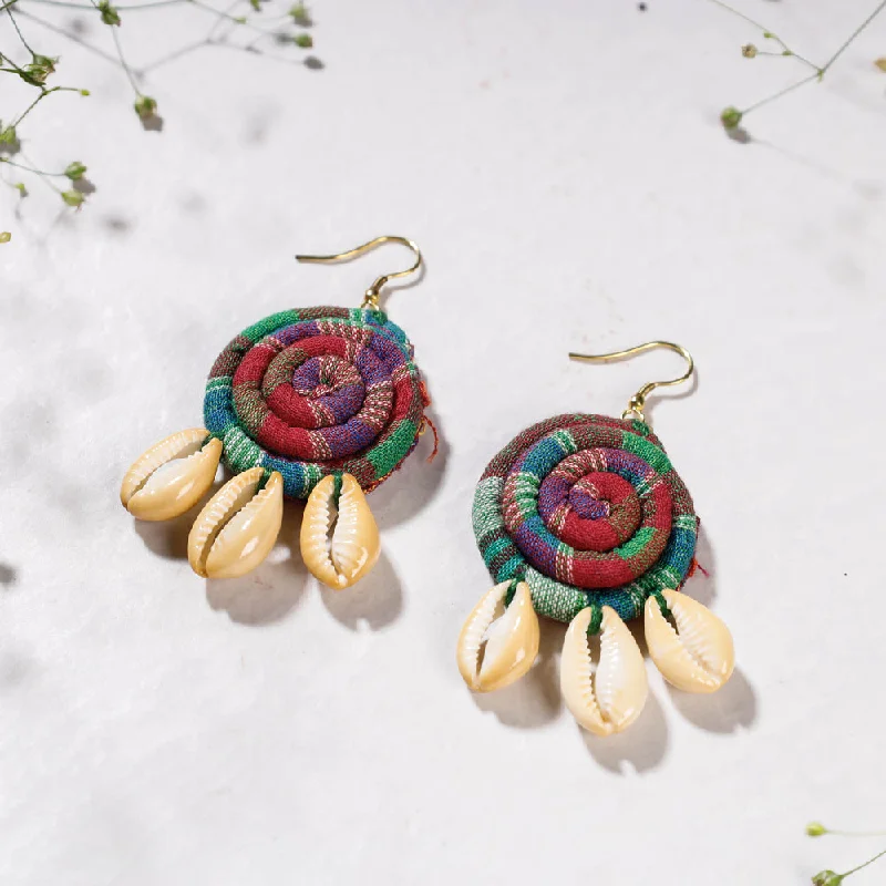 Handcrafted Fabart Beadwork Earrings by Rangila Dhaga