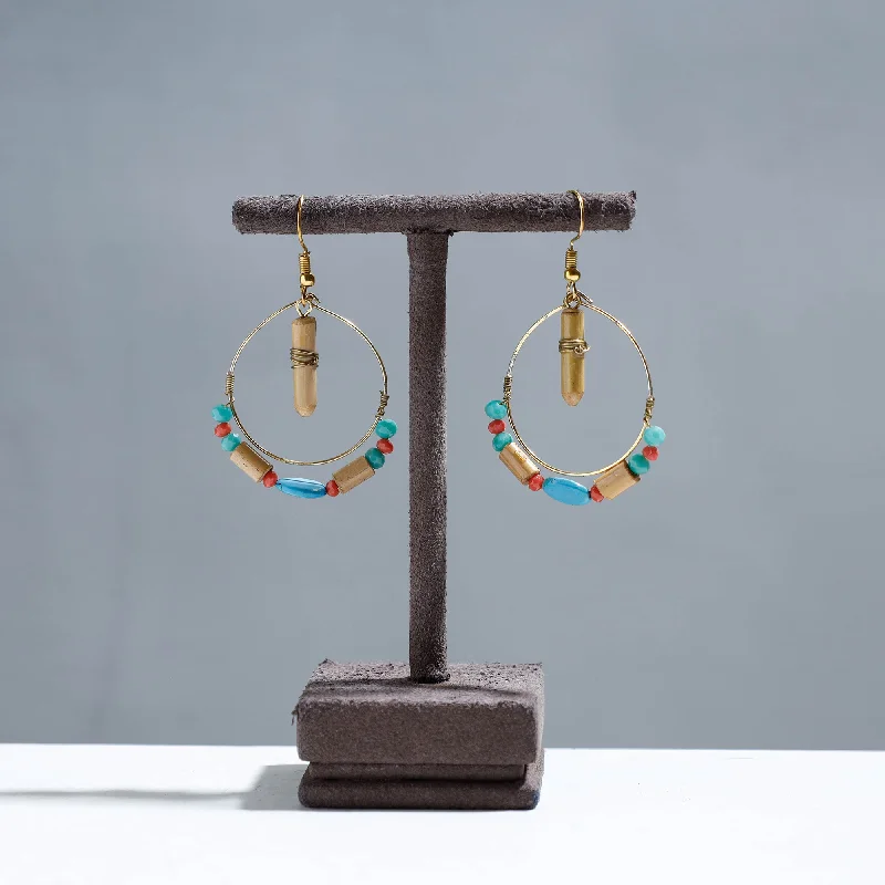 Handcrafted Ring Shaped Bamboo Earrings