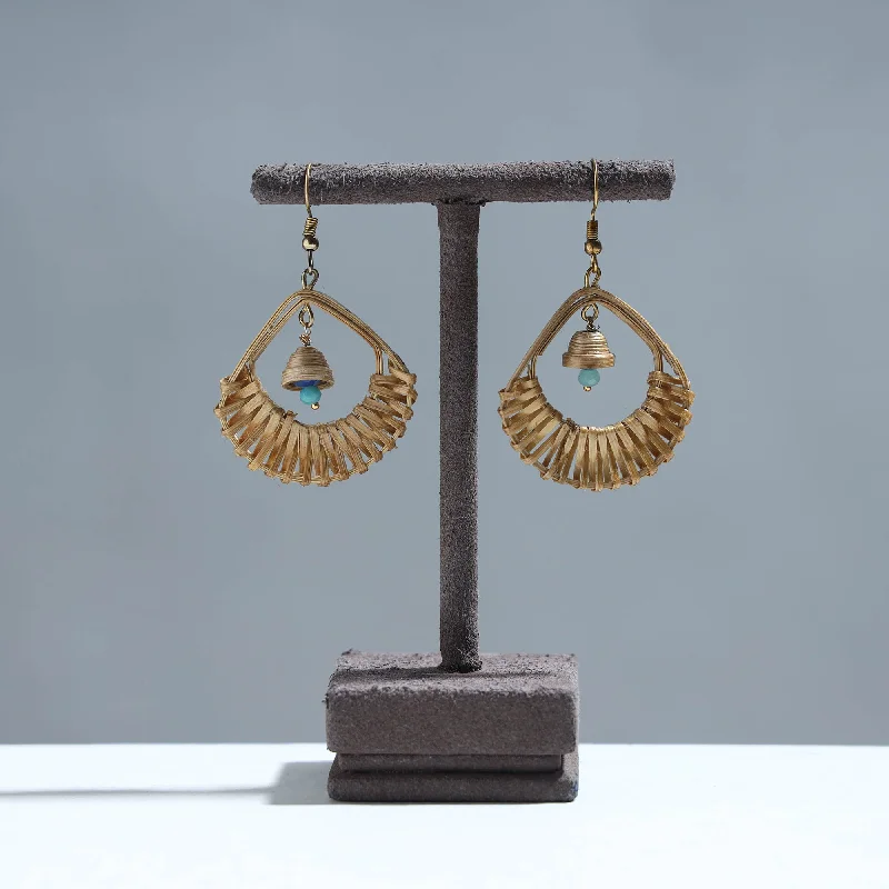 Handcrafted Drop Shaped Bamboo Earrings