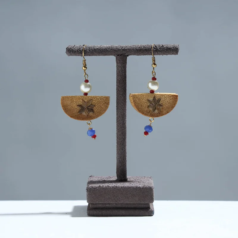 Handcrafted Semi Circle Shaped Bamboo Earrings