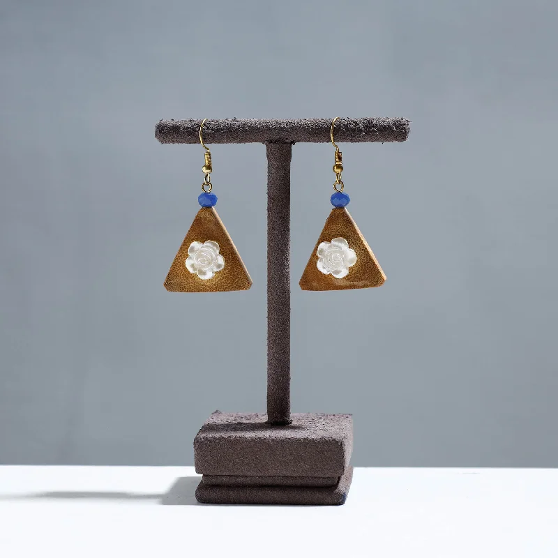 Handcrafted Triangle Shaped Bamboo Earrings