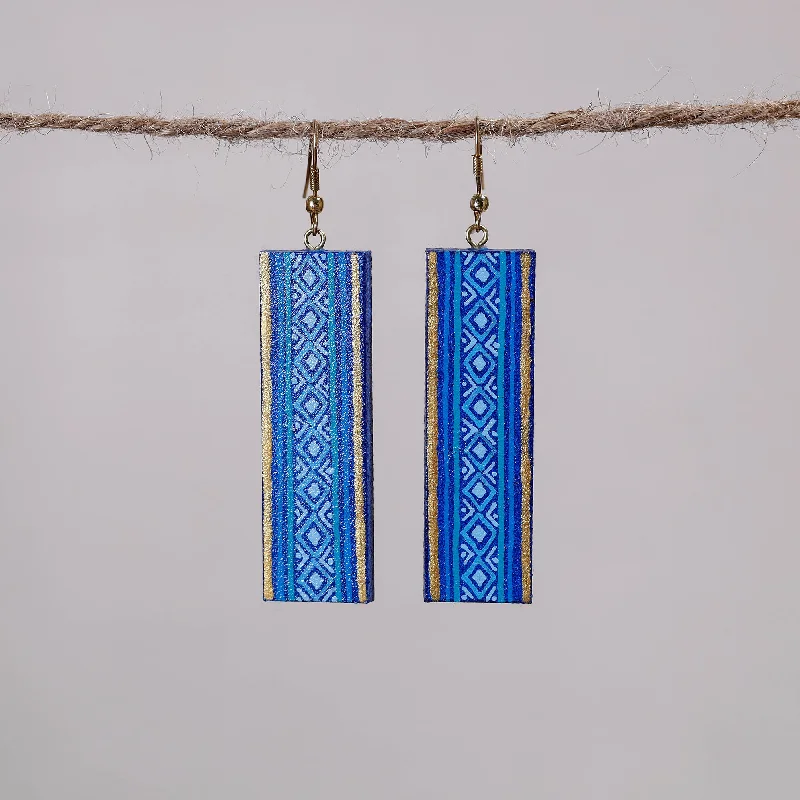 Miniature Handpainted Wooden Earrings