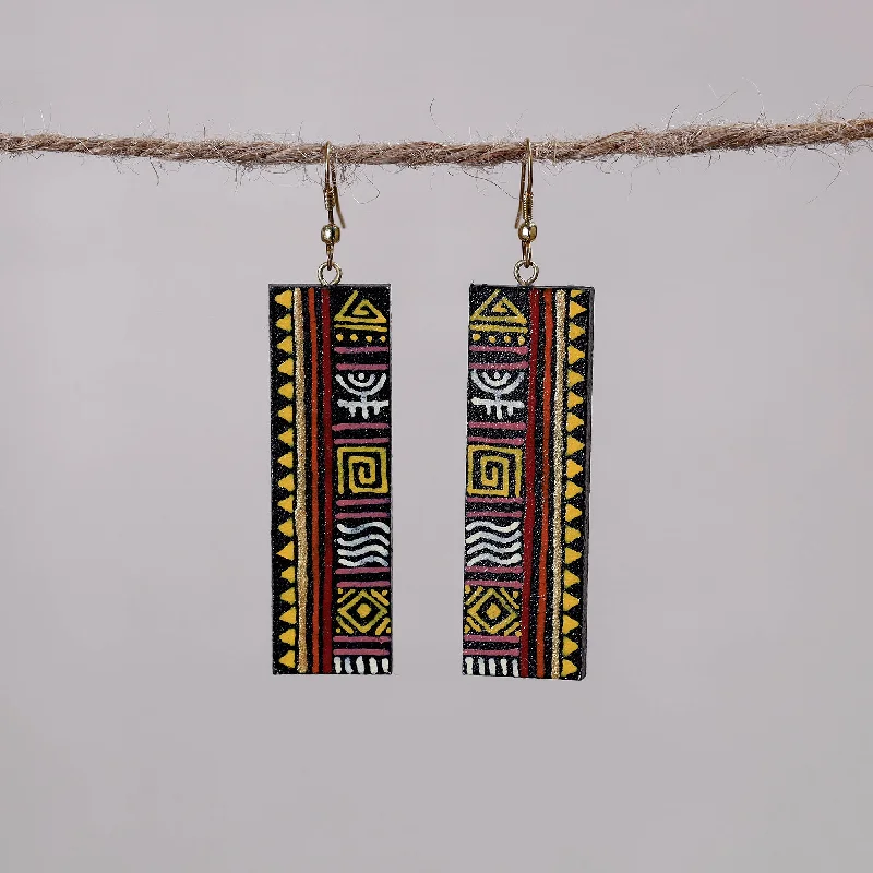 Miniature Handpainted Wooden Earrings