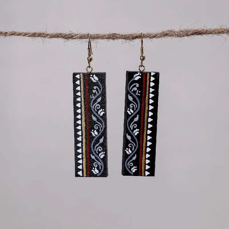 Miniature Handpainted Wooden Earrings