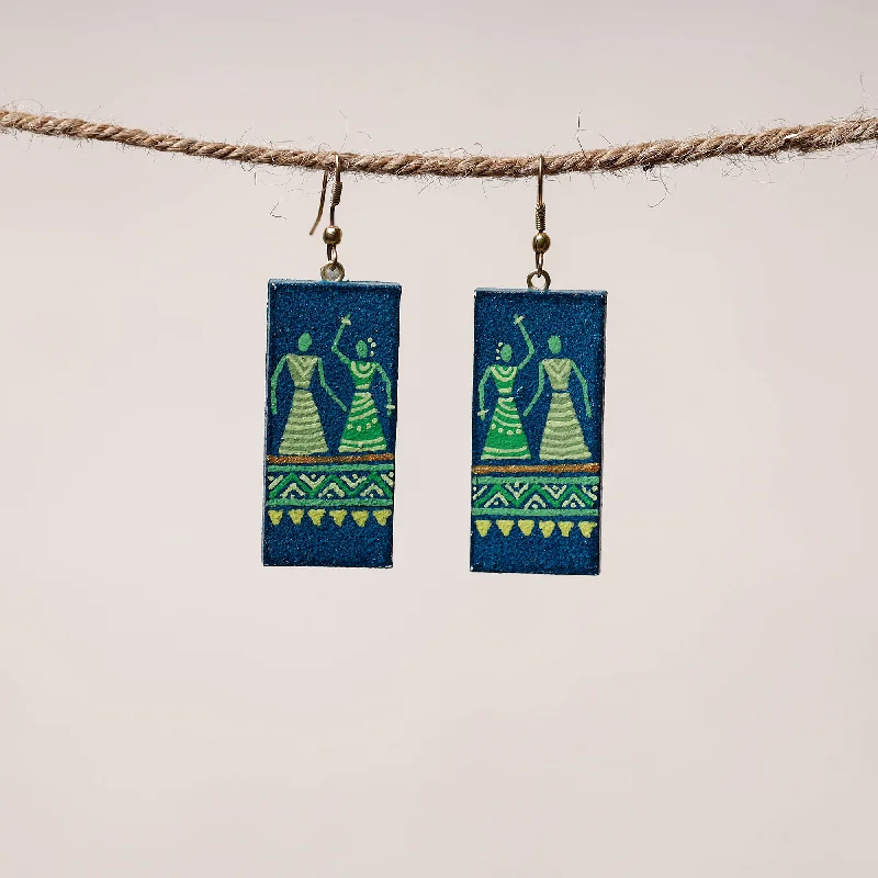 Miniature Handpainted Wooden Earrings