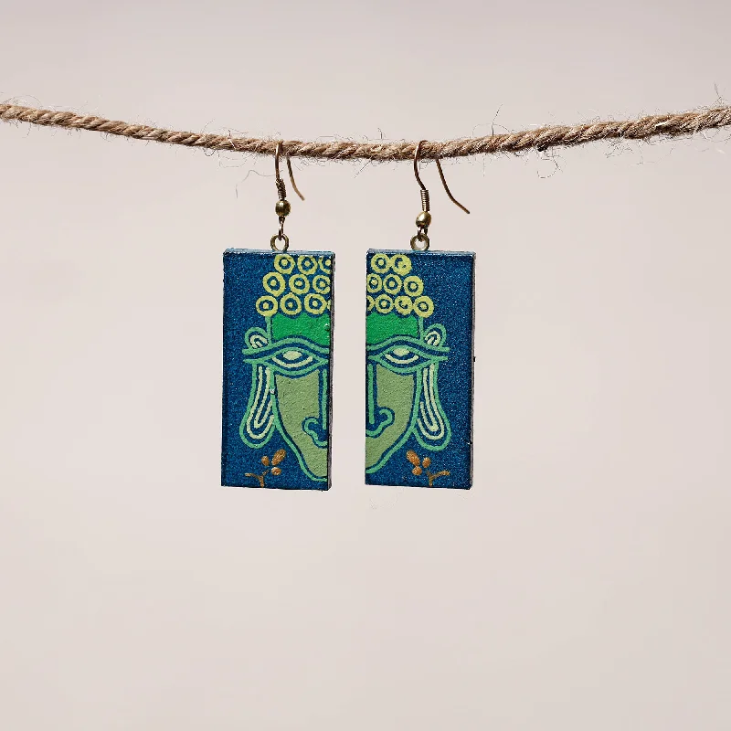 Miniature Handpainted Wooden Earrings