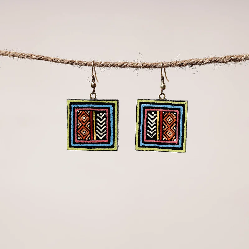 Miniature Handpainted Wooden Earrings