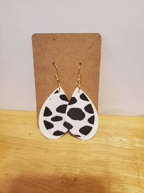 Cow print with white back