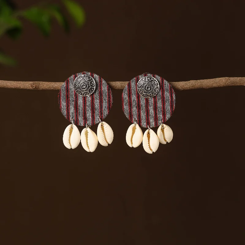 Muskan Fabart Shell Work Earrings