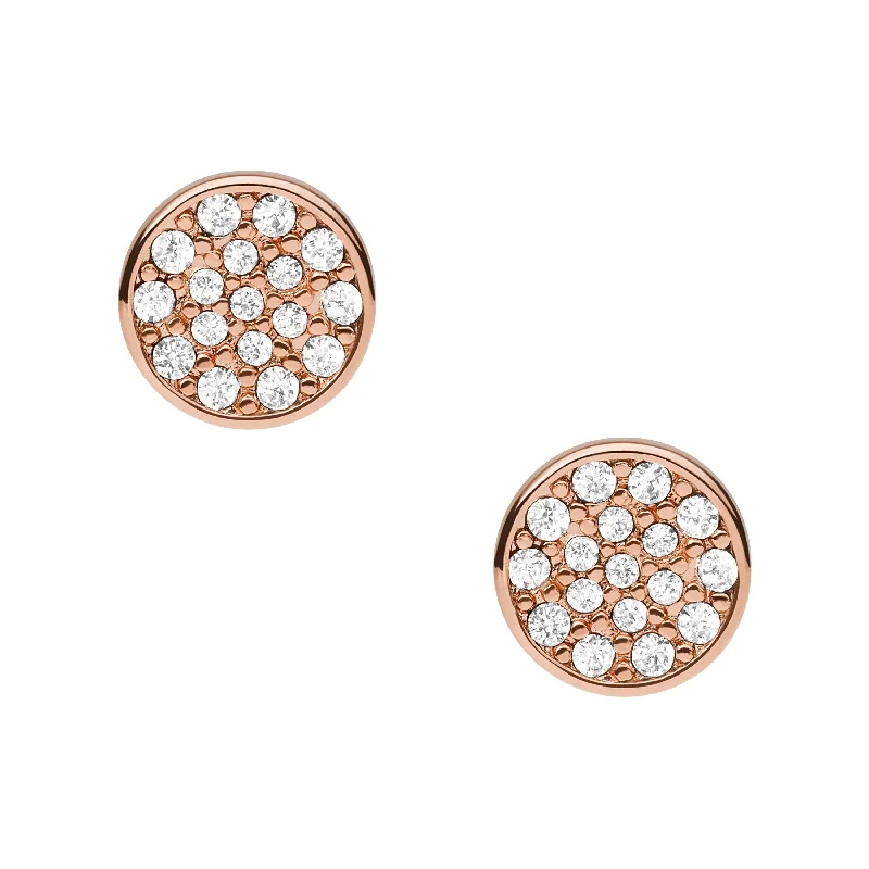 Fossil Earring Women's Rose Gold Brass Stud Earring