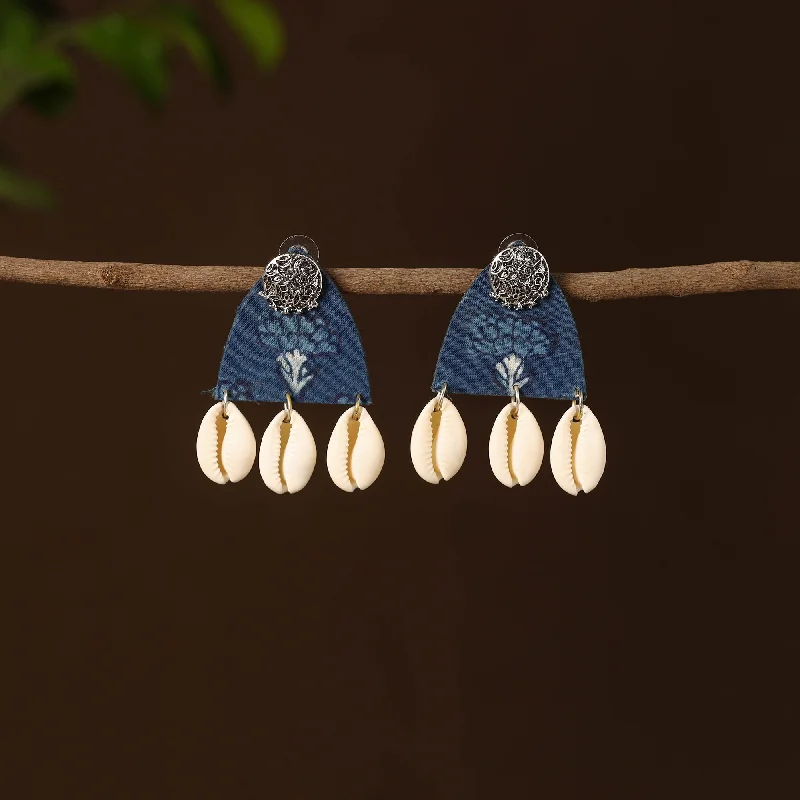 Mahima Fabart Shell Work Earrings