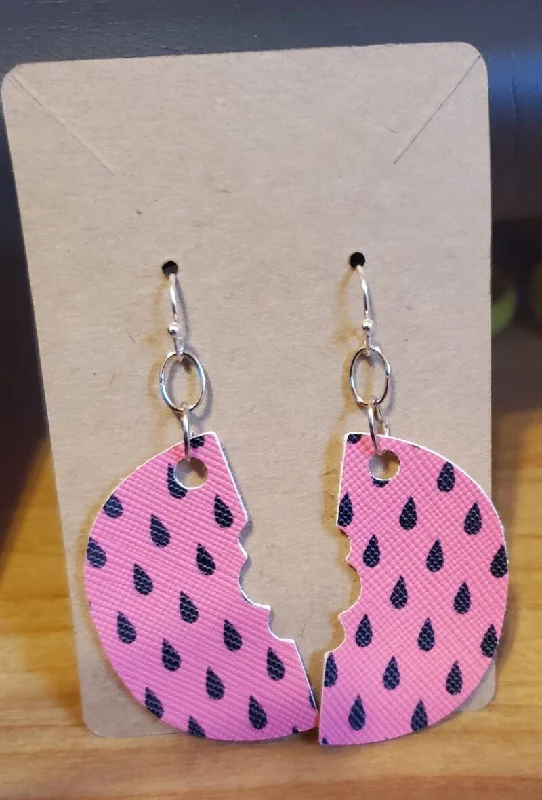 Watermelon bite earrings