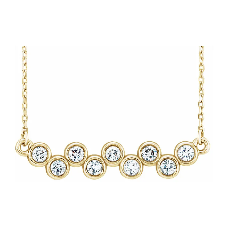 Exclusive Jewelry Sale – Grab Timeless Pieces Now 14K White, Rose or Yellow Gold 1/2 CTW Diamond Bar Necklace, 16-18 In