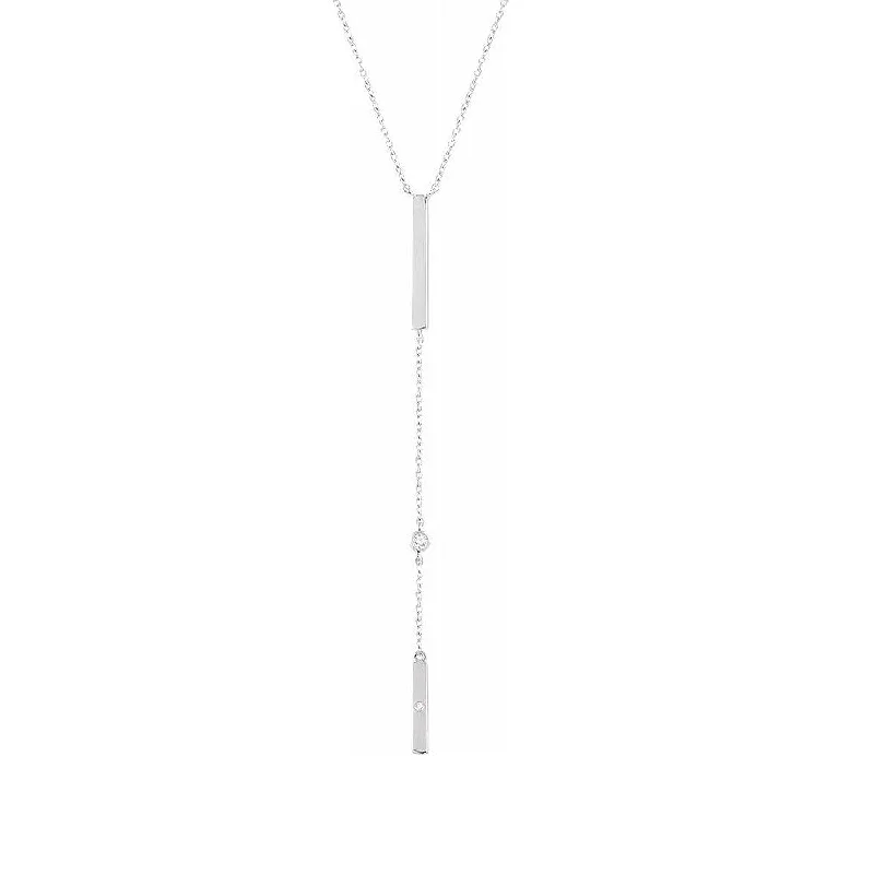 Jewelry Sale Alert – Shop Timeless Elegance Today 14K Yellow or White Gold .06 CTW Diamond Y Bar Necklace, 16-18 Inch