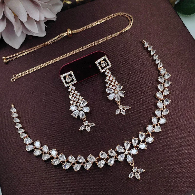 Fashion-Forward Geometric Jewelry For Contemporary Style Aamrapali American Daimond Necklace Set