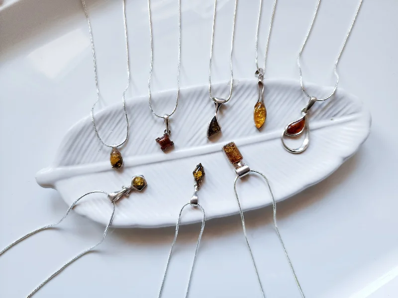 Stunning Jewelry At A Fraction Of The Price Amber Sterling Pendant