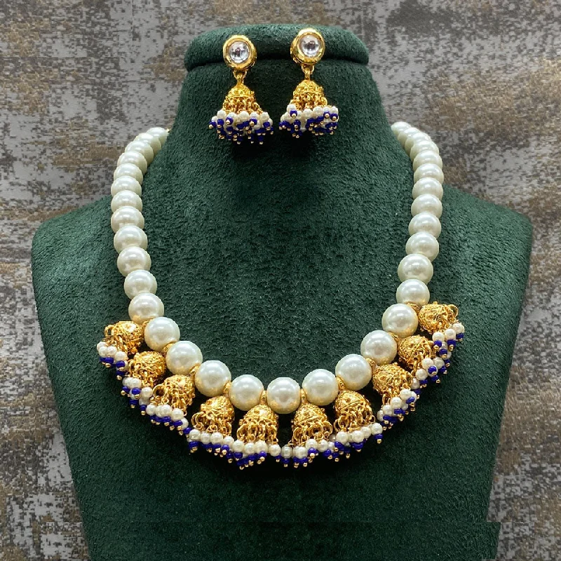 Trending Jewelry Now At Unbeatable Prices Amoliya Jewels Gold Plated Kundan Stone And Pearls Necklace Set