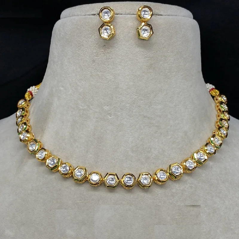 Limited-Time Jewelry Sale – Don't Miss Out On Dazzling Discounts Amoliya Jewels Gold Plated Kundan Stone Choker Necklace Set