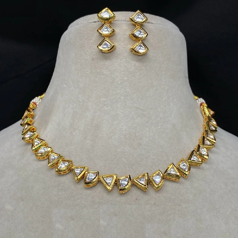 Elevate Your Jewelry Collection With Limited-Time Savings Amoliya Jewels Gold Plated Kundan Stone Choker Necklace Set