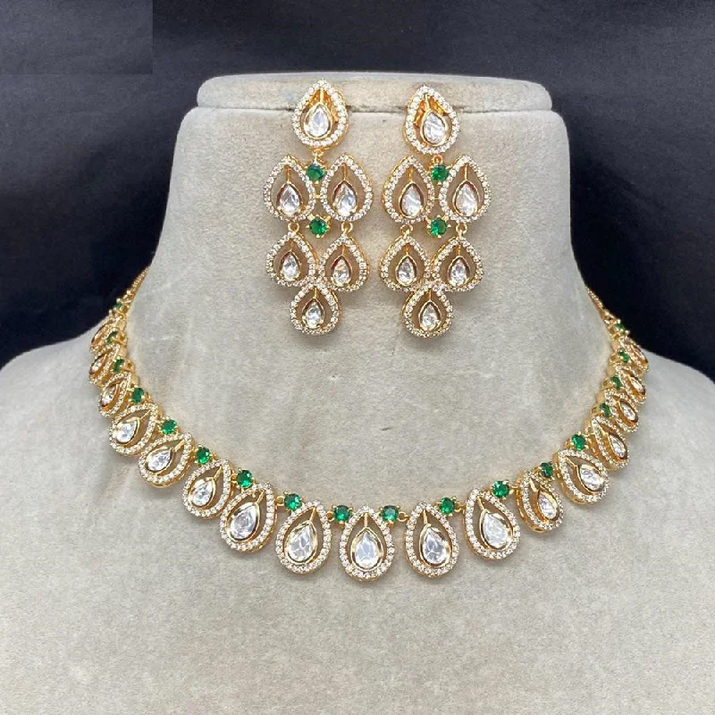 Premium Diamond Jewelry At Once-In-A-Lifetime Discounts Amoliya Jewels Gold Plated Kundan Stone Choker Necklace Set