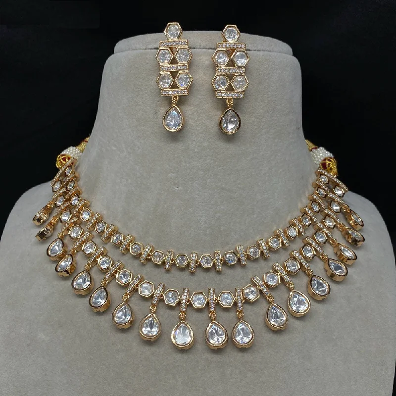 Your Perfect Accessory Now At The Best Price Amoliya Jewels Gold Plated Kundan Stone Choker Necklace Set