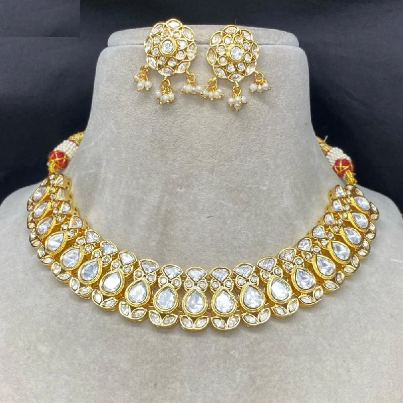 Breathtaking Jewelry At Limited-Time Savings Amoliya Jewels Gold Plated Kundan Stone Choker Necklace Set