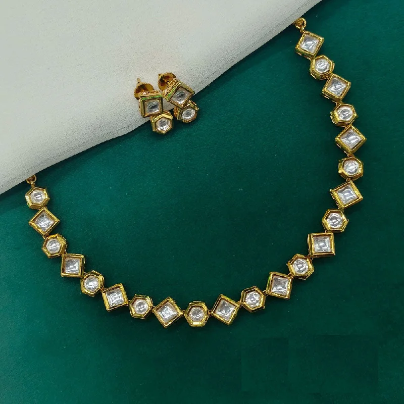 Dazzling Deals On Necklaces, Bracelets, And More Amoliya Jewels Gold Plated Kundan Stone Necklace Set