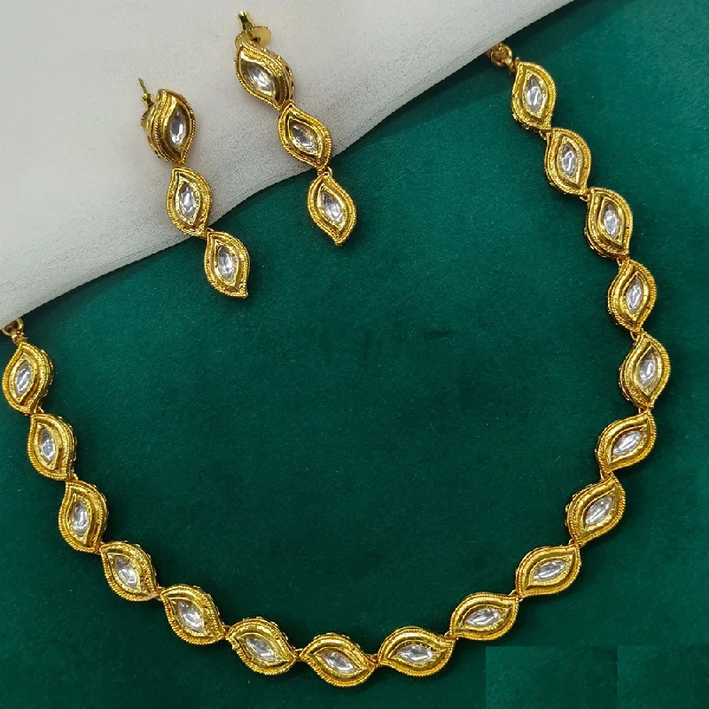 Exclusive Savings On Timeless Jewelry Pieces Amoliya Jewels Gold Plated Kundan Stone Necklace Set