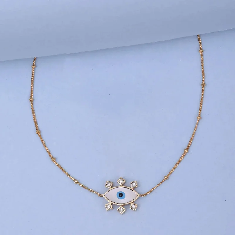 Single Evil Eye Silver Anklet