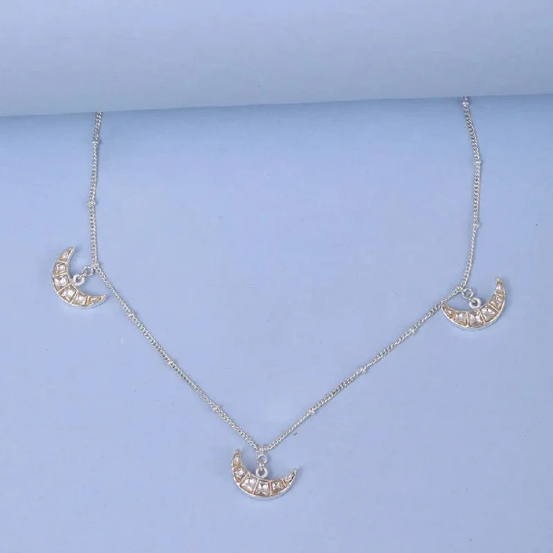 single Silver 92.5 Chand Motif Anklets