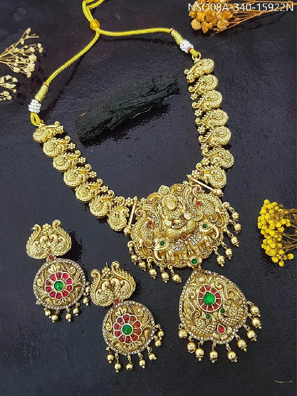 Must-Have Jewelry Pieces At Reduced Prices Antique Gold Plated Long Necklace Set