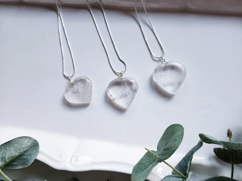 Flash Deals On Fine Jewelry – Shop Before It's Gone Clear Quartz Heart Necklace