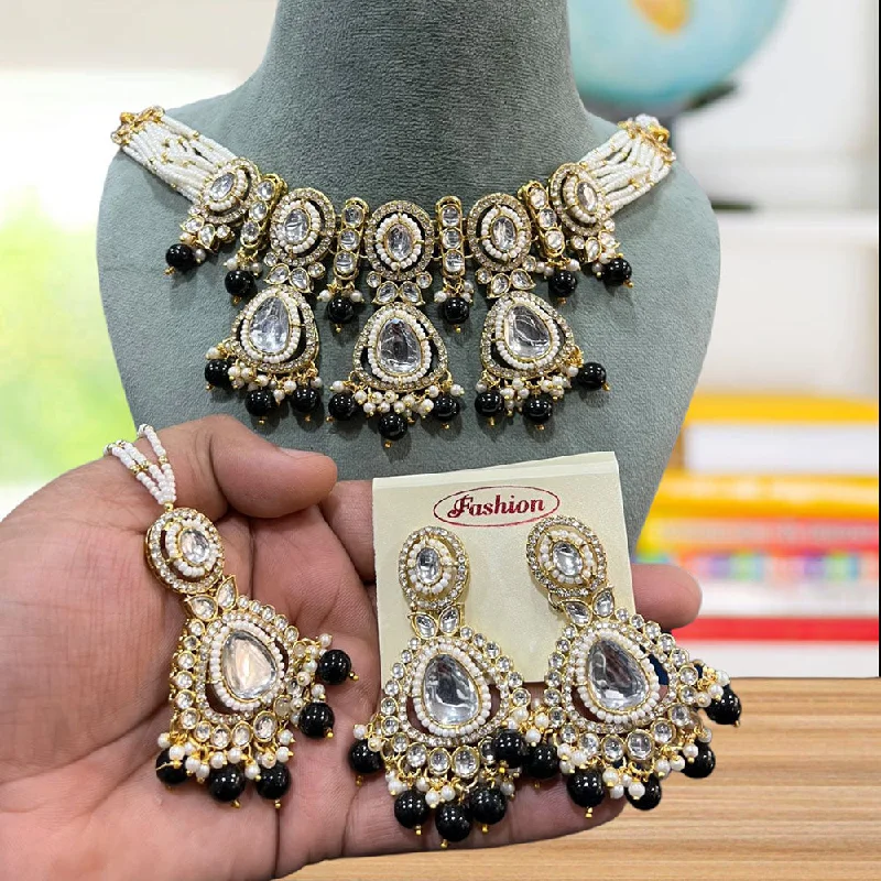 Luxury Jewelry At Budget-Friendly Prices – Grab Yours Now Hira Collections Gold Plated Kundan And Pearl Choker Necklace Set