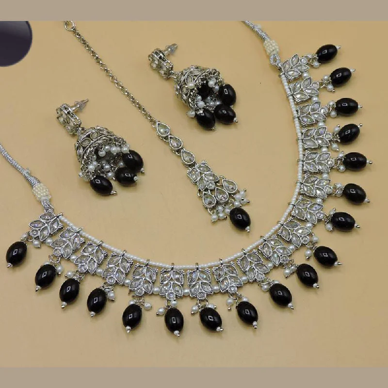 Unmissable Deals On Handmade Jewelry Collections Hira Collections Silver Plated Crystal Stone Necklace Set