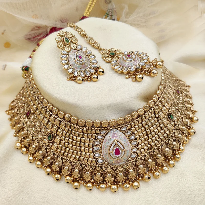 Timeless Elegance Now At Special Discounts Jewel Addiction Copper Gold Pota Stone Necklace Set