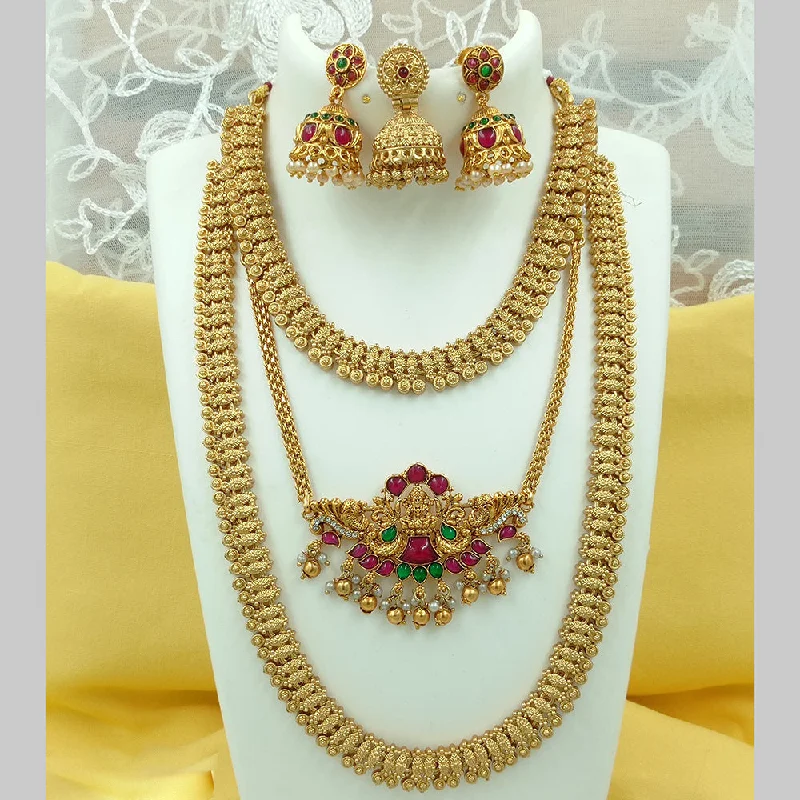 Sparkle On A Budget – Fine Jewelry For Less Joyful Jewel Art Matte Gold Plated Pota Stone Temple Necklace Combo