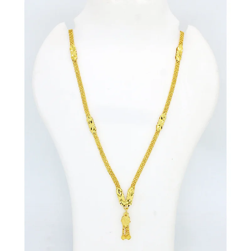 Affordable Gold-Plated Jewelry For Modern Fashion Mahavir Forming Look Gold Plated Long Necklace