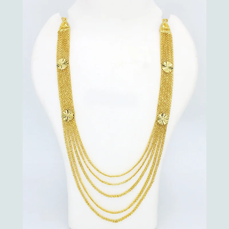 Affordable Glamour – Must-Have Jewelry At Special Rates Mahavir Forming Look Gold Plated Long Necklace