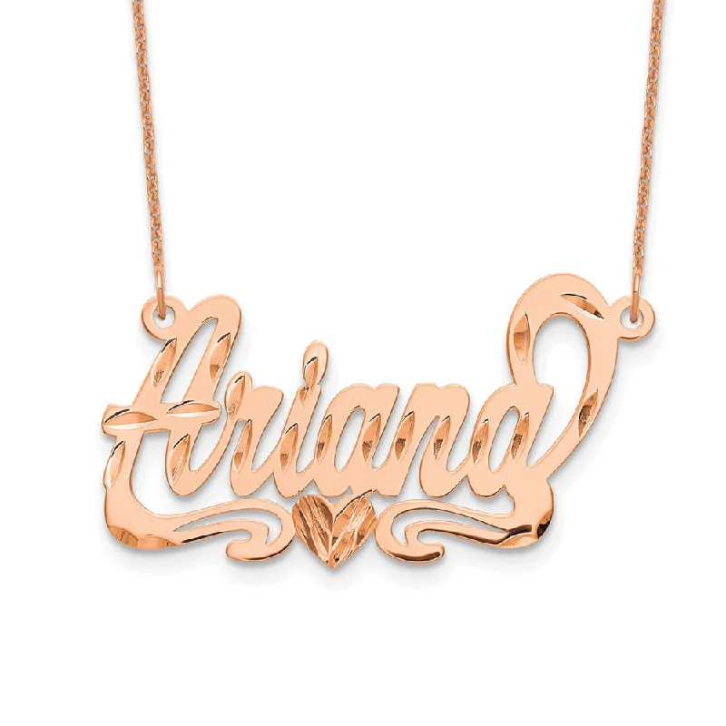 Affordable Glamour – Premium Jewelry For Less Personalized Polished and Diamond-Cut Script Name Necklace