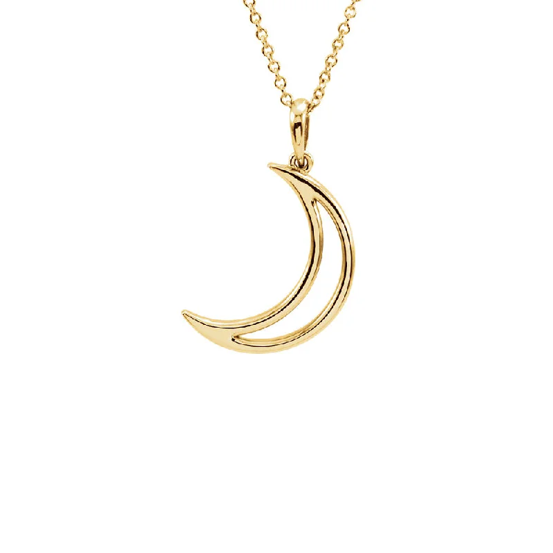 Buy More, Save More On Stunning Jewelry Pieces Polished Crescent Moon Necklace in 14k Yellow Gold, 16 Inch